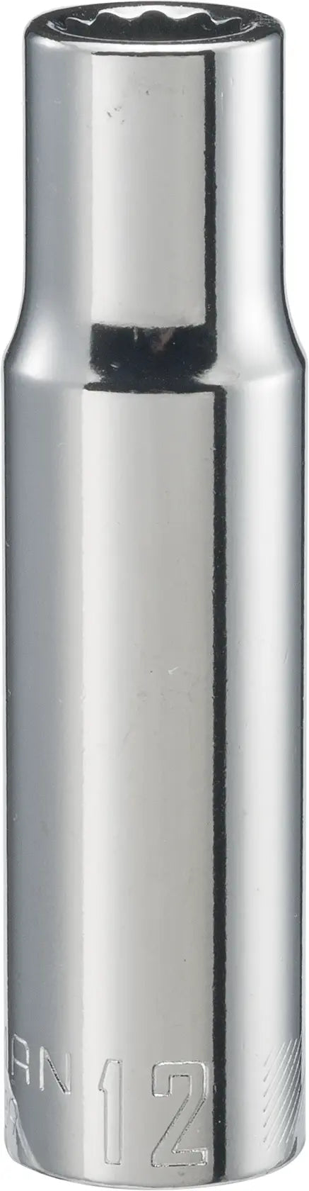 Craftsman CMMT83189 chrome deep socket, 12-point, front angle on white background, tool accessory.