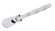 Photo of CRAFTSMAN CMMT86332V chrome ratchet wrench, textured grip handle, product angled on white background.