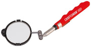 Photo of Craftsman inspection mirror with red handle, SKU CMMT98345, shown at a top angle on white background.
