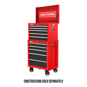 Photo of CRAFTSMAN graphics CMST98264RB, red tool chest with multiple drawers on caster wheels, front angle.