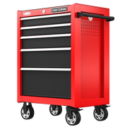 Craftsman red rolling tool chest CMST98268RB, five drawers, angled on white background.