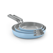 Ninja NeverQuit™ 3-Piece Ceramic Frying Pan Set in Iceland Blue