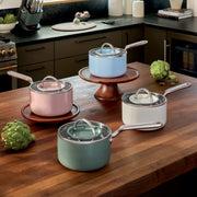 Ninja NeverQuit™ 6-Piece Ceramic Saucepan Cookware Set in Pink