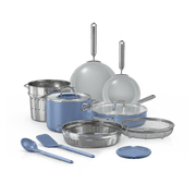 Ninja NeverQuit™ 12-Piece Ceramic Cookware Set, Bone & Silver