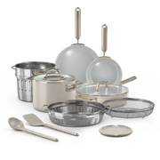 Ninja NeverQuit™ 12-Piece Ceramic Cookware Set, Stone Gold
