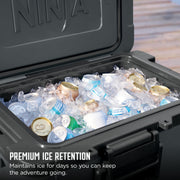 Ninja FrostVault™ 45qt Cooler with Wheels & Accessories in Charcoal Gray