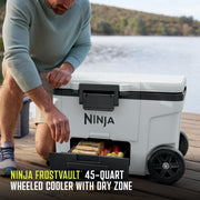 Ninja FrostVault™ 45qt Cooler with Wheels & Accessories in Charcoal Gray