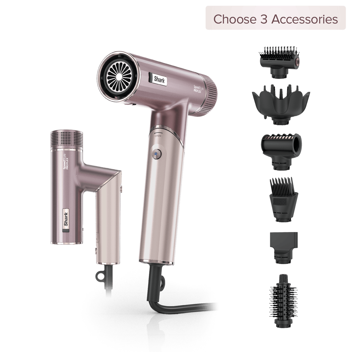 Build Your Own Shark SpeedStyle™ Pro Flex Hair Dryer in Blush