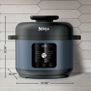 Ninja® HyperHeat™ 9-in-1 Electric Pressure Cooker, 6.5 Qt Multi-Cooker with SimpliServe™ Pot, 1200W, Blue Macaron