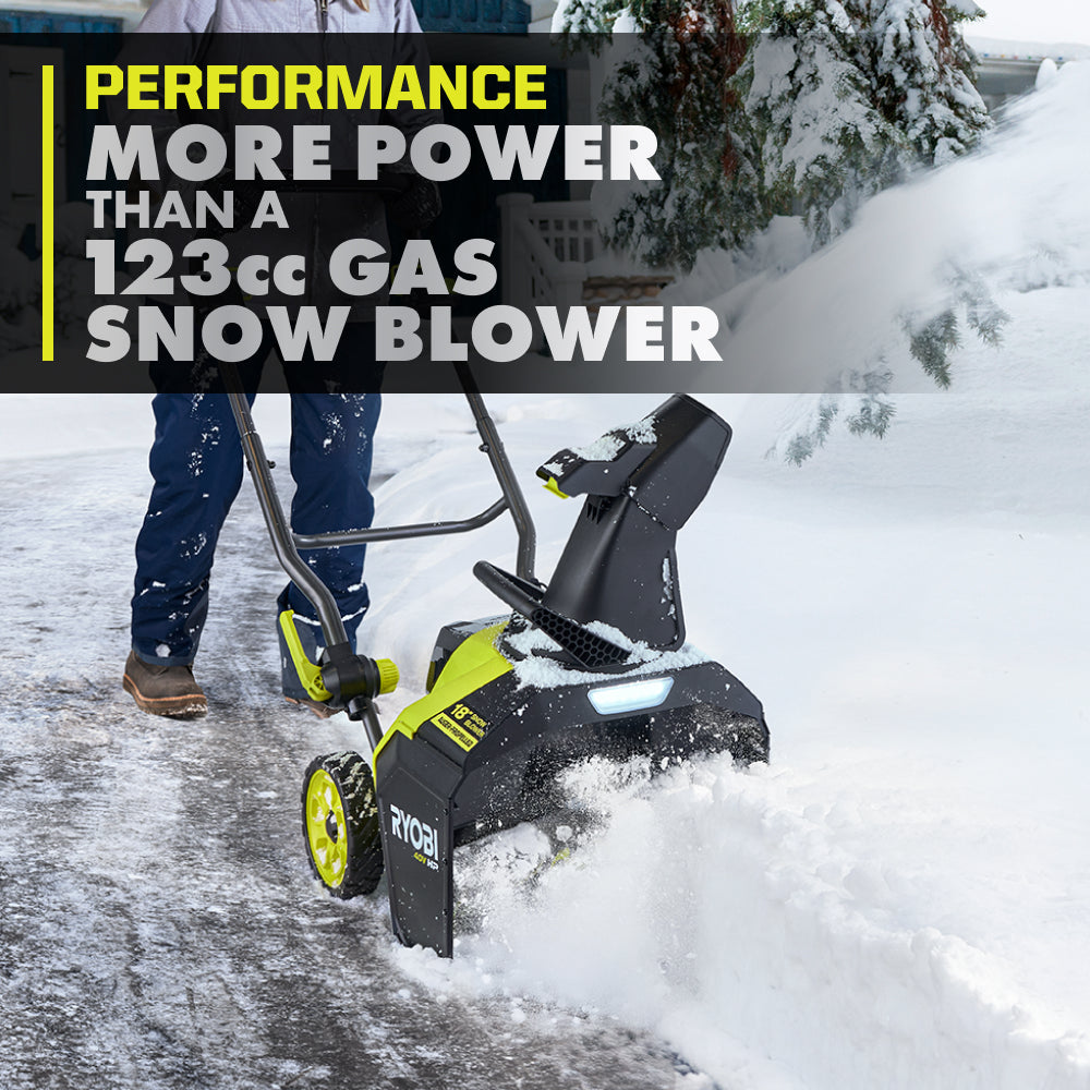 40V HP Brushless 18" Single-Stage Auger-Propelled Snow Blower Kit