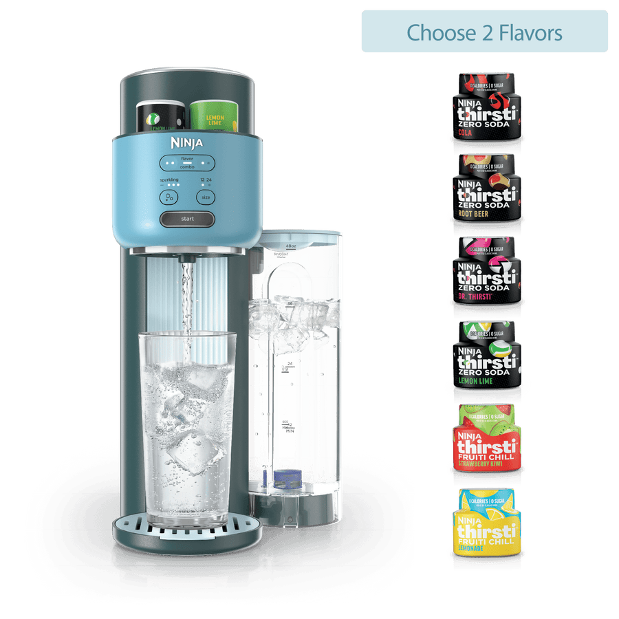 Ninja Thirsti™ Soda Machine in Teal and Drink Mix Bundle