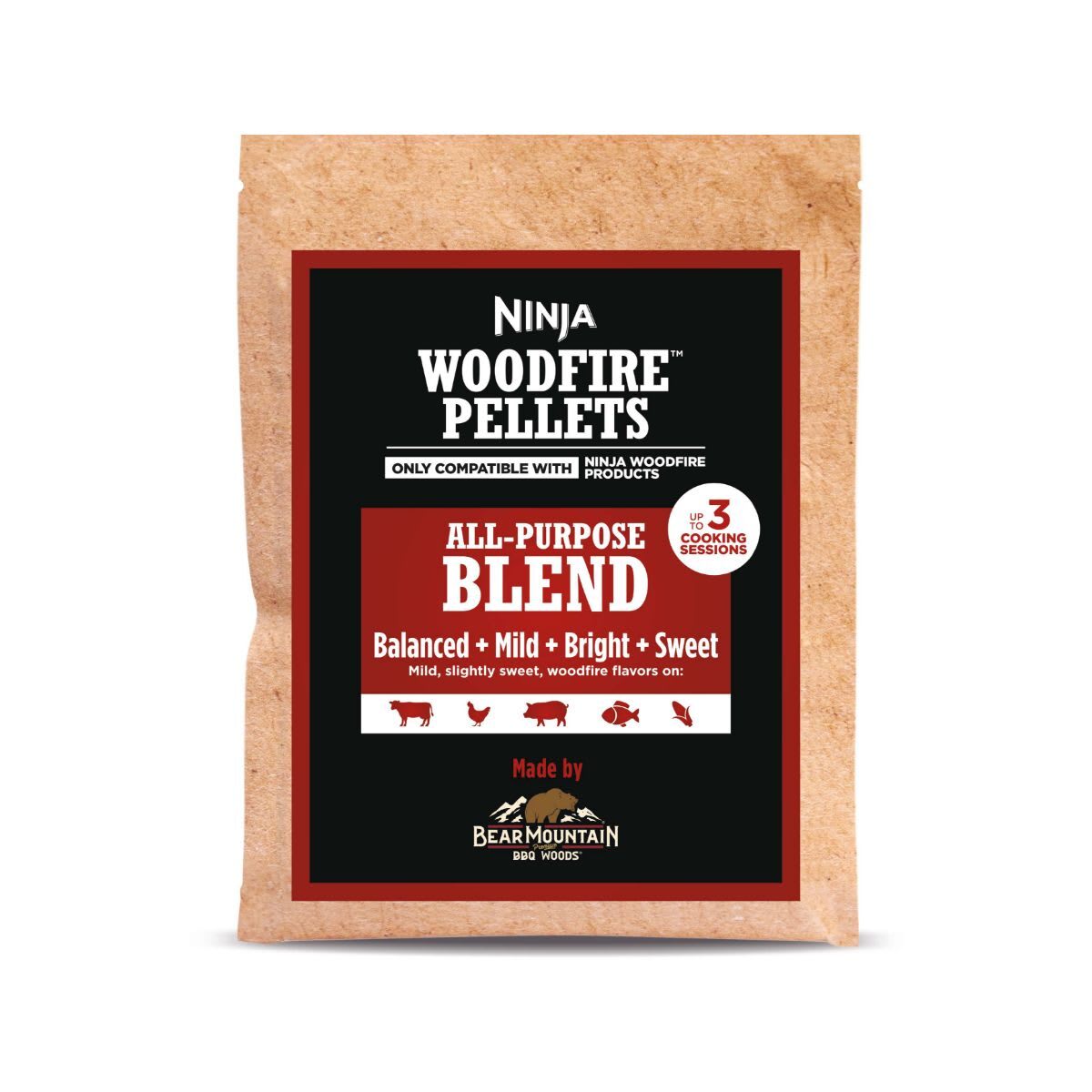 Ninja Woodfire™ Pellets All-Purpose Blend (Sample bag/up to 3 uses)
