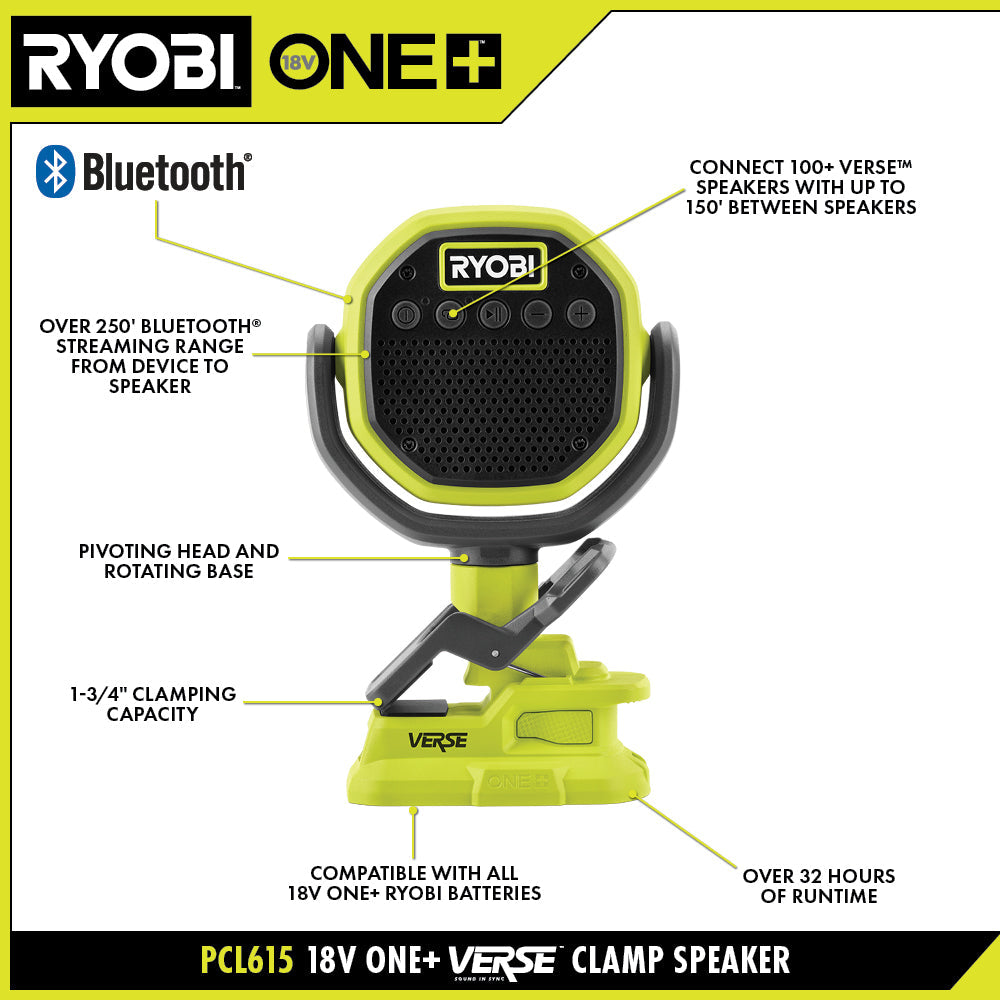 18V ONE+ VERSE™ CLAMP SPEAKERS (2-PACK) Image 2