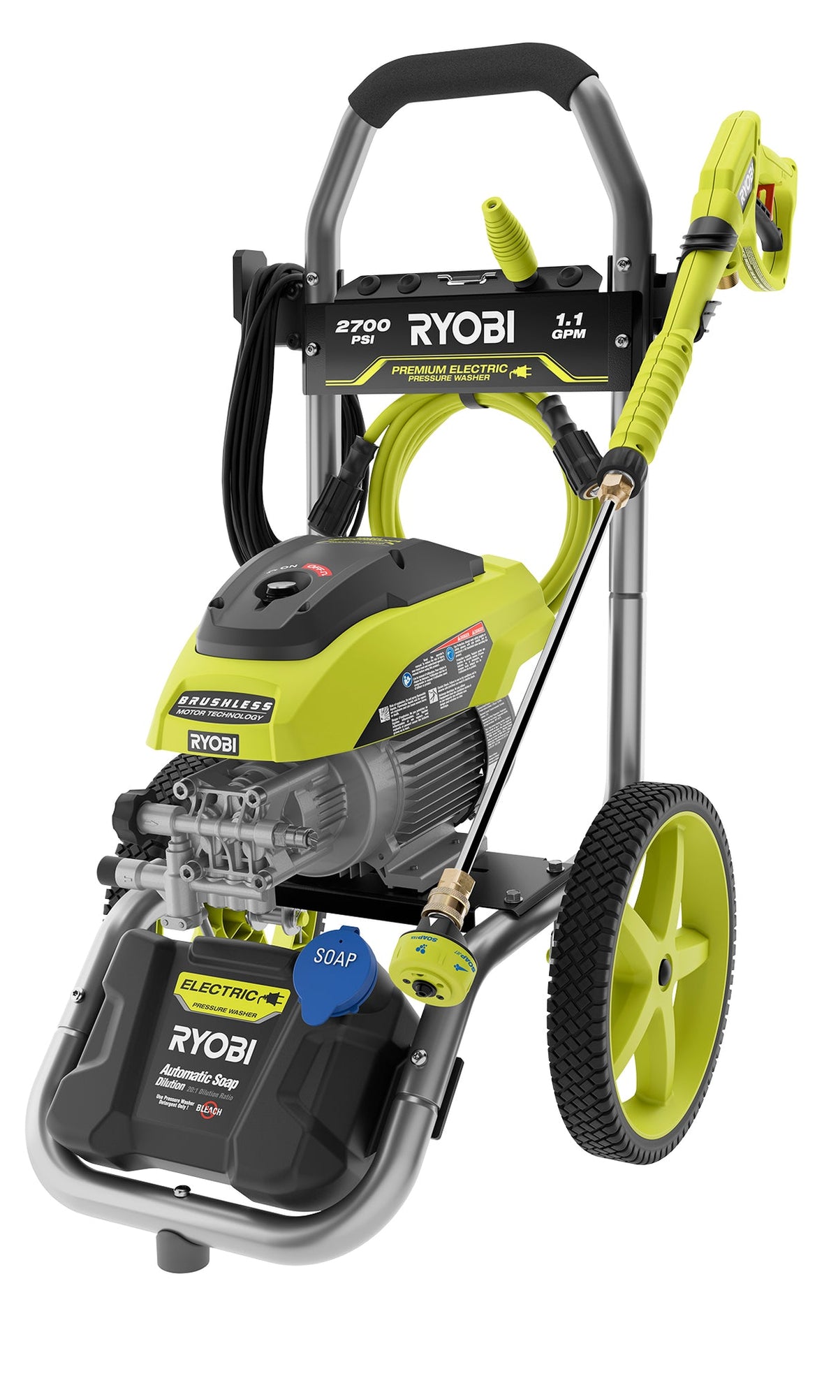 2700 PSI 1.1 GPM Brushless Electric Pressure Washer Image 5