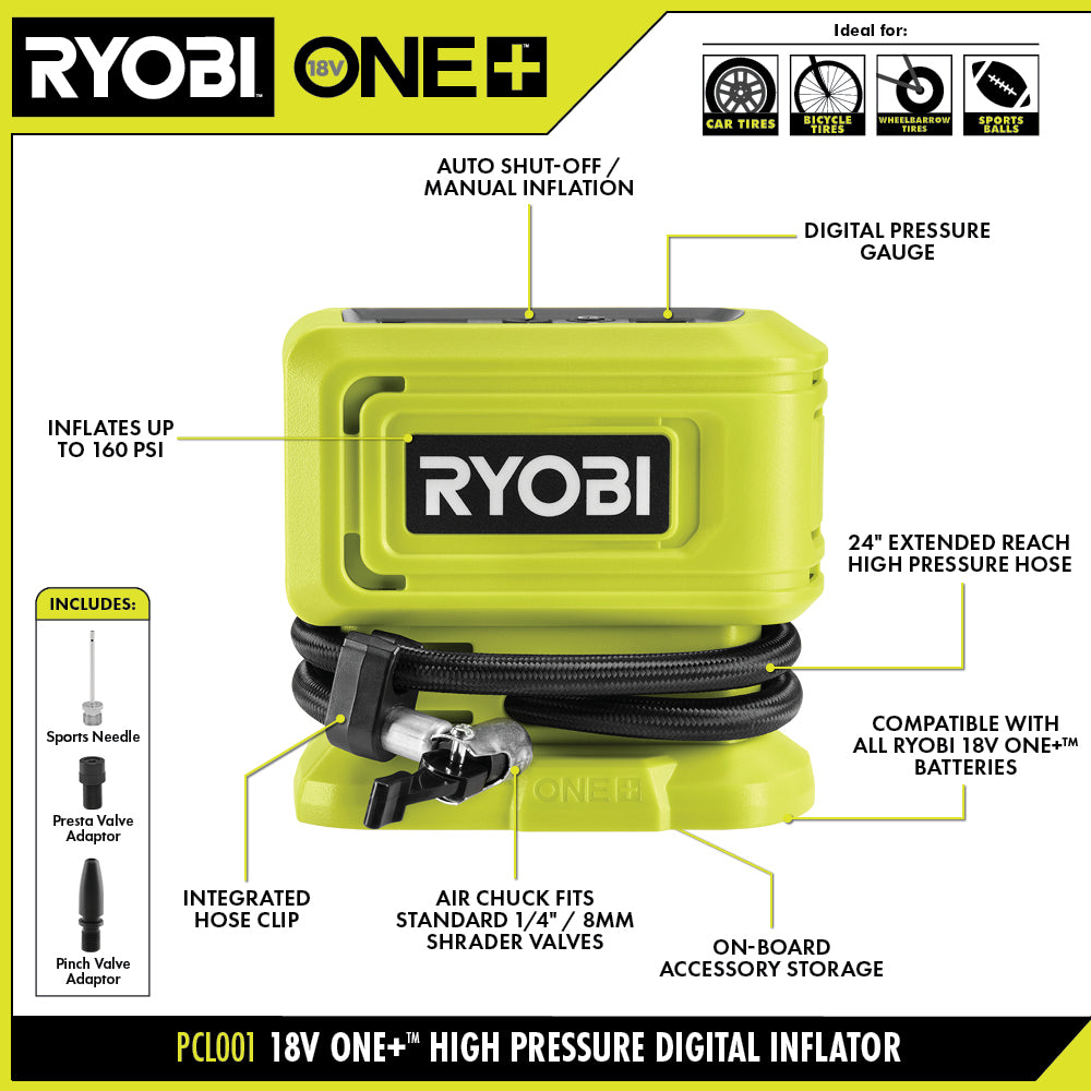 18V ONE+ HIGH PRESSURE DIGITAL INFLATOR KIT Image 3